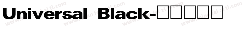 Universal Black字体转换